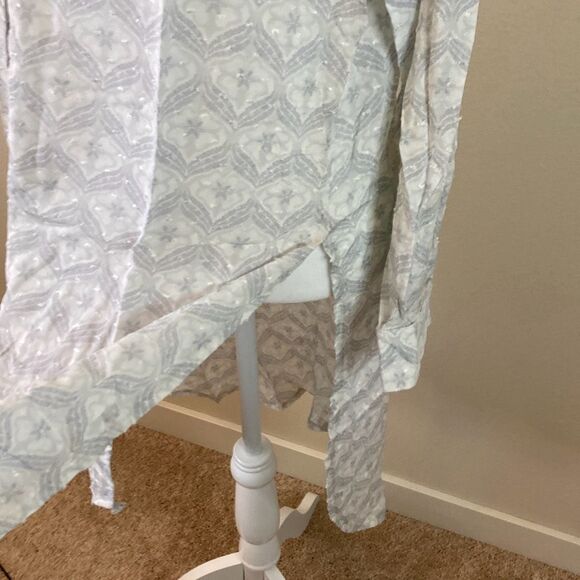 J. Valdi Womens Barcelona Tie Front Midi Shirt Dress Size Medium (M3) - Picture 8 of 14